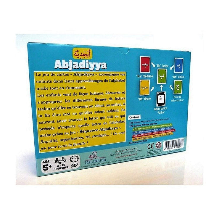 Osratouna Jeu de Cartes Abjadiyya Apprendre l'alphabet Arabe en s'amusant-138 Cartes-5+Ans, Toy, Yoorid, YOORID